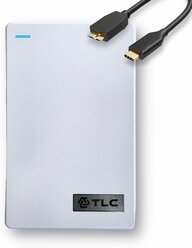 Внешний жесткий диск 3Q 500Gb, Портативный накопитель HDD 2.5 USB Type-C, Белый