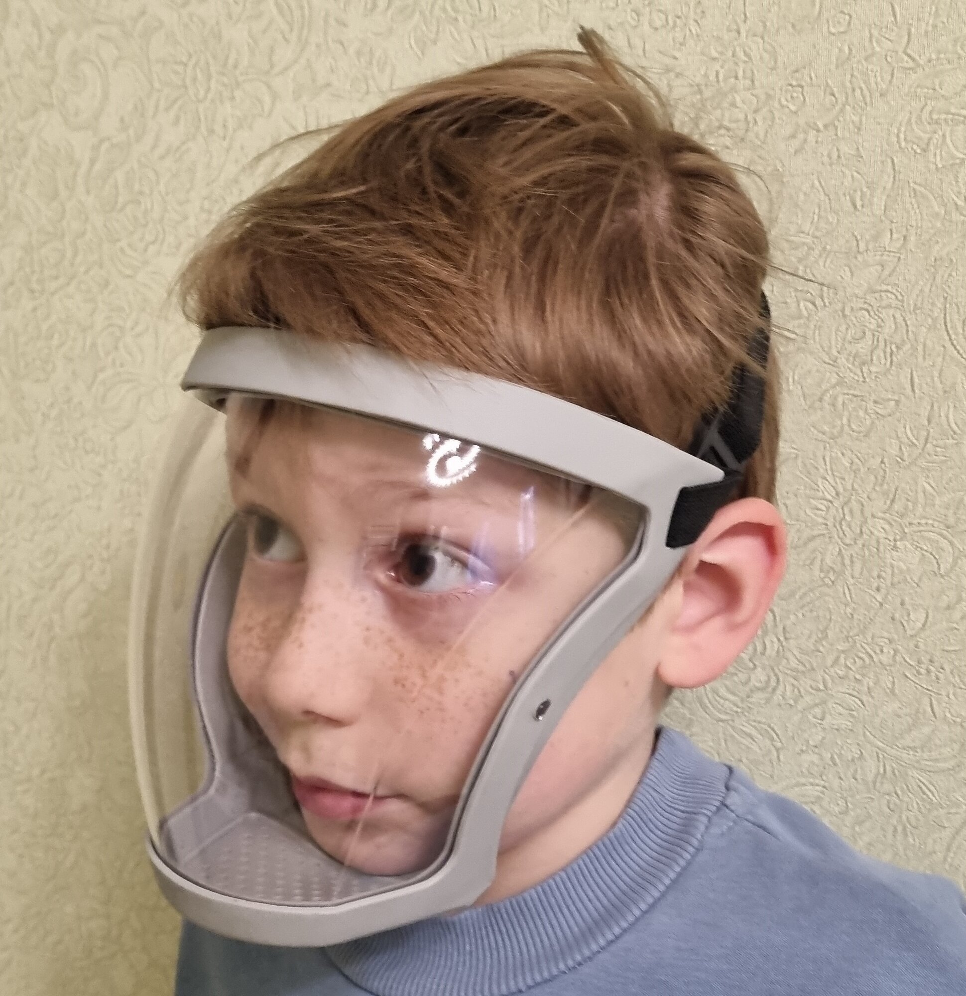 Щиток защитный лицевой прозрачный, слесарная маска, Детская