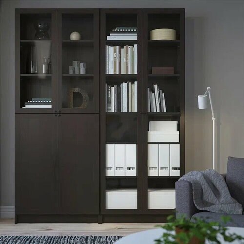 Шкаф стеллаж Стоп Мебель Билли 13 , 160х30х202 Венге