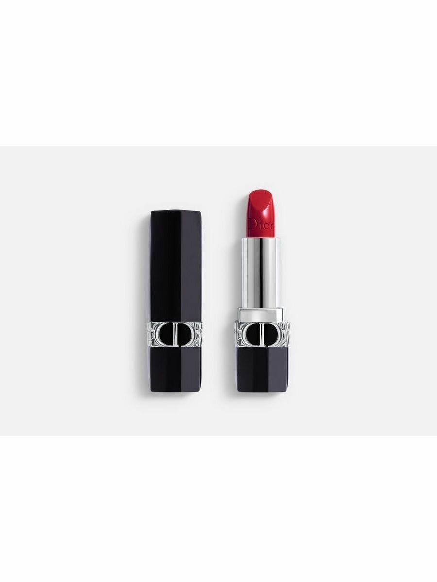 Помада для губ Rouge dior Satin тон 743 Rouge Zinnia, с сатиновым финишем