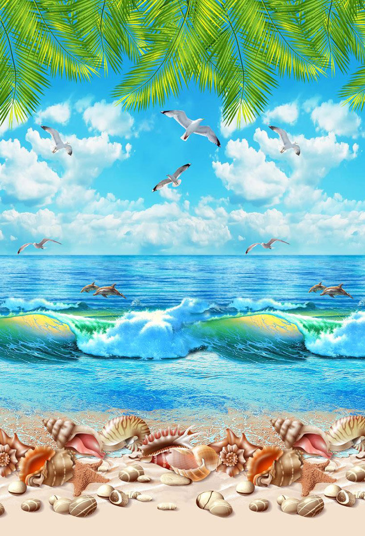 фото Полотенце вафельное пляжное 100*150 см (Море)