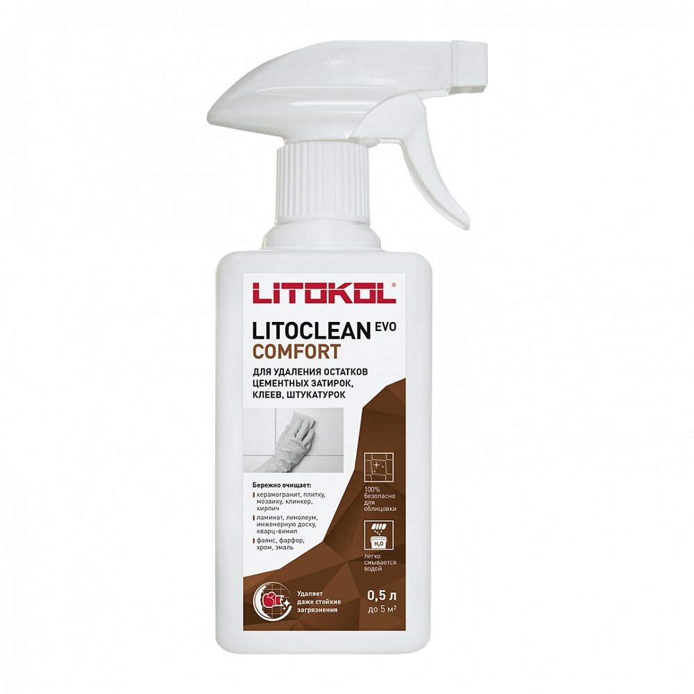 фото Средство для очистки от остатков цементных растворов Litokol Litoclean EVO Comfort (0,5л)