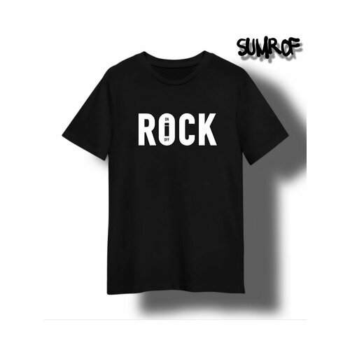 Футболка Zerosell рок rock, размер S, черный