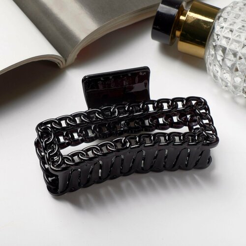 Краб для волос Изабель прямой 9 см чёрный 790₽