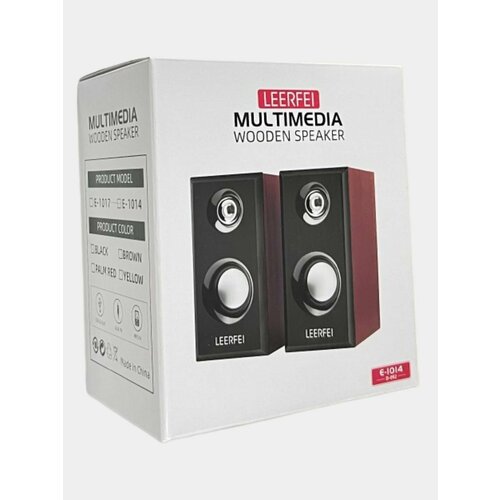 Проводные колонки для компьютера и ноутбука LEERFEI E-1014 стерео-динамики 4D USB 20 115000₽