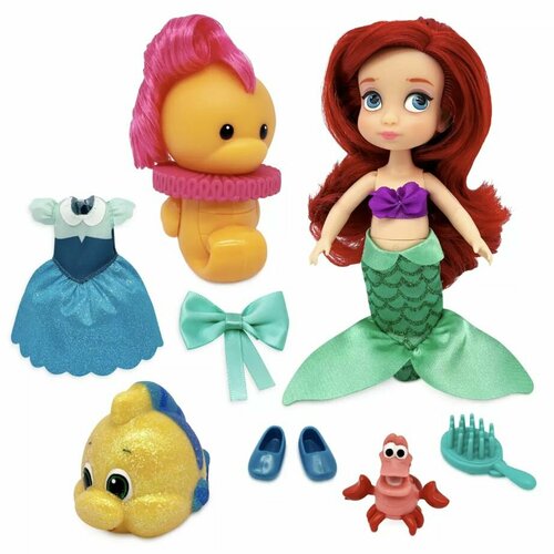 Игровой набор мини кукла Ариэль Русалочка Дисней Аниматорс (Ariel Disney Animators' Collection Mini Doll Play Set) кукла ариэль 42 см animators collection дисней