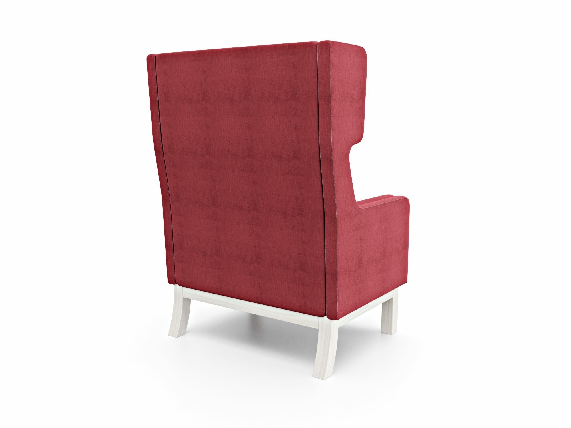 Кресло айверс ХАЙ, красное, велюр, мягкое, для кафе и бара, в офис, для кухни, на ножках, скандинавский лофт