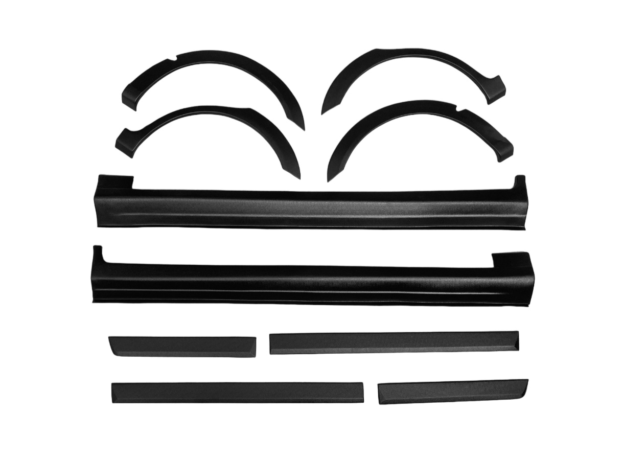 Накладки на низ дверей пороги и колесные арки Hyundai Accent (комплект)