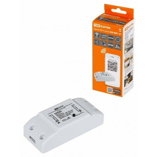 TDM Умное Wi-Fi реле ВФ-МК1-01 10А 1 канал IP20 с прилож Wi-Fi Life SQ2603-0001 10 шт 2824000₽