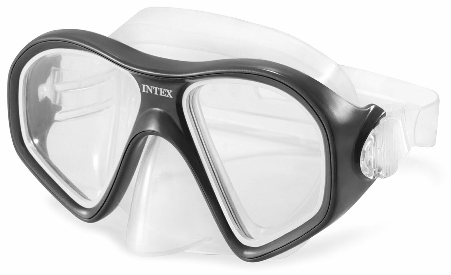 Маска для подводного плавания INTEX REEF RIDER в бассейне и открытых водоемах, плавательные очки для ныряния и дайвинга, от 14 лет, цвета микс