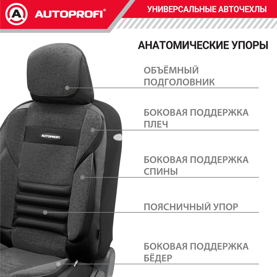 Чехлы на сиденья универсальные MULTI COMFORT MLT-1105GV BK/BK