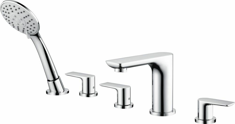 фото Смеситель на борт ванны на 5 отверстий