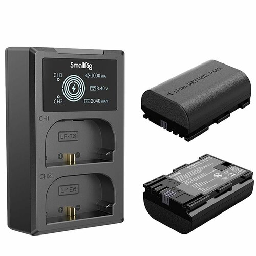 фото 2 аккумулятора lp-e6nh + зарядное устройство smallrig 3821