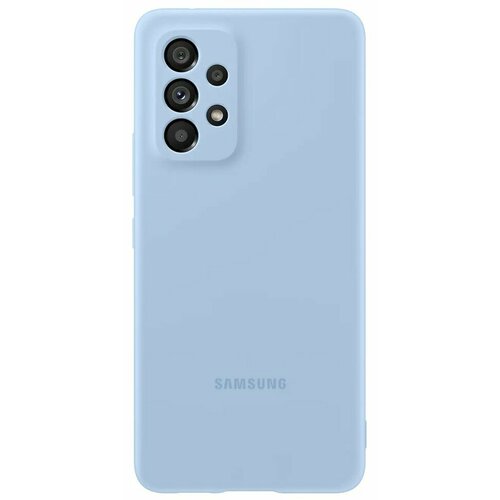 чехол флип кейс samsung galaxy a53 5g smart s view wallet cover черный ef ea536pbegru Накладка Silicone Cover для Samsung Galaxy A53 5G A536 EF-PA536TLEGRU голубая