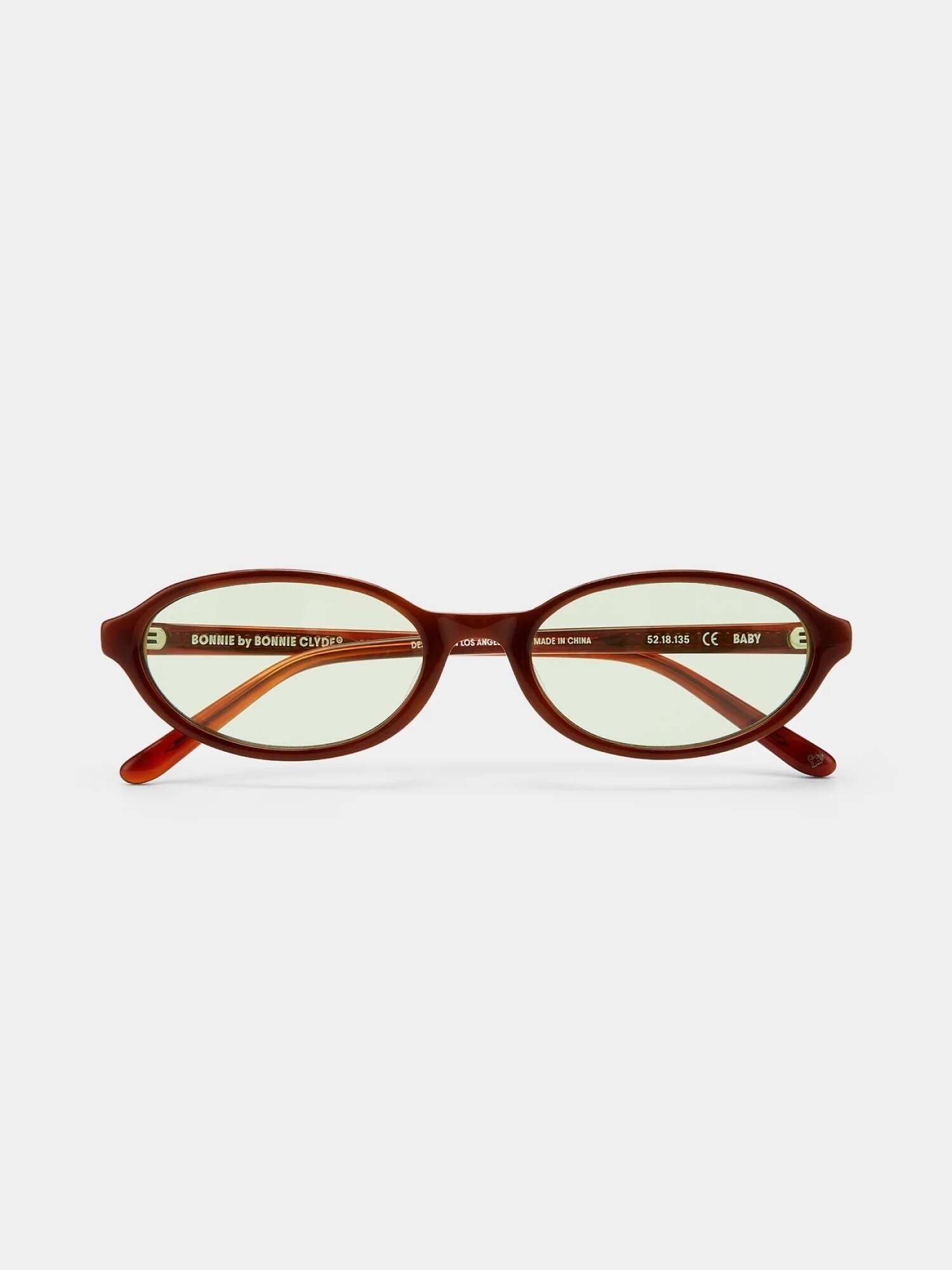 Солнцезащитные очки Bonnie Clyde Baby Layered Brown Tortoise & Green Tint 