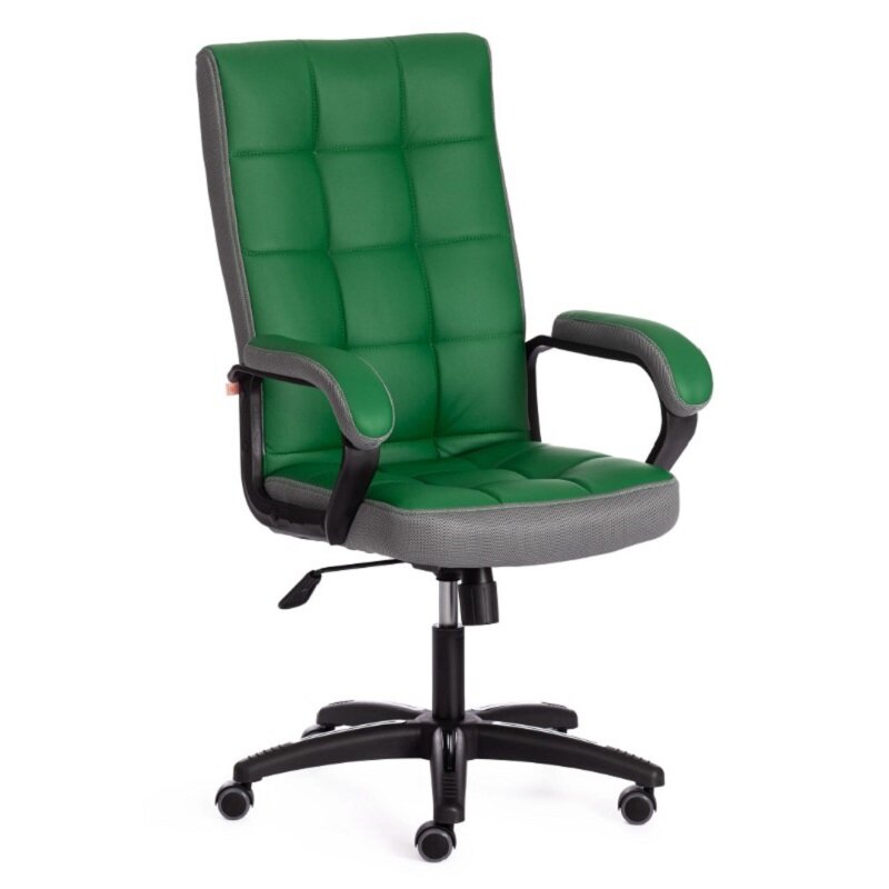 Кресло компьютерное TetChair TRENDY (22) кож/зам/ткань, 36-001/12, green/gray