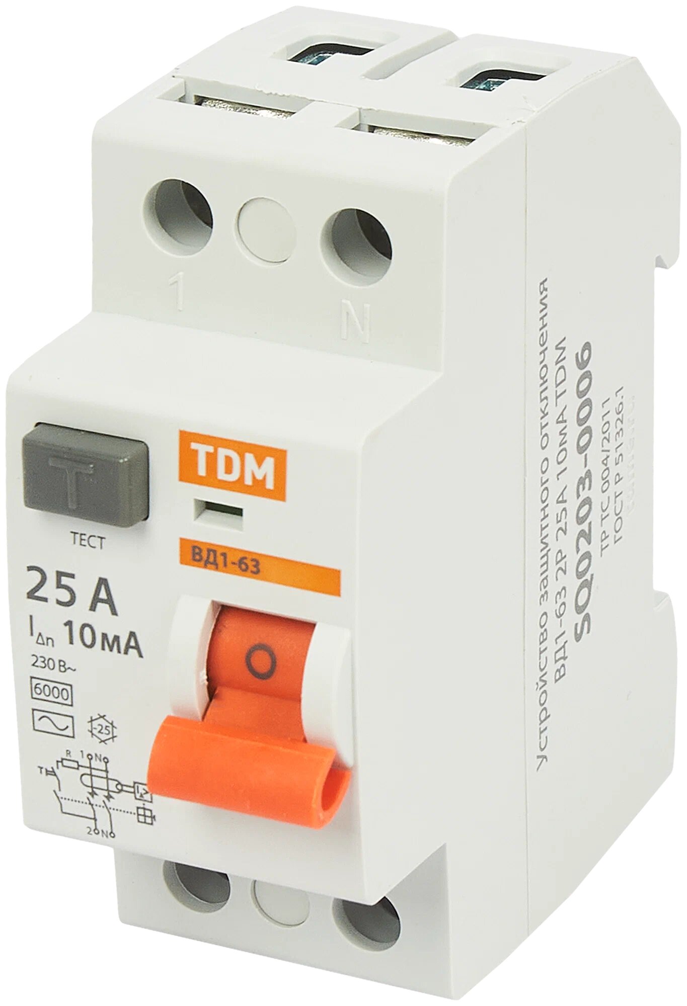 "ВД1-63" - выключатель дифференциального тока от TDM Electric