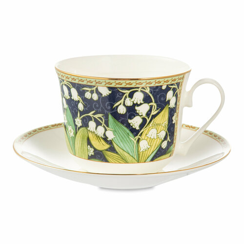 Пара чайная Ландыши 450 мл костяной фарфор декор RK-XCLALILVAL1100 Breakfast 5312₽