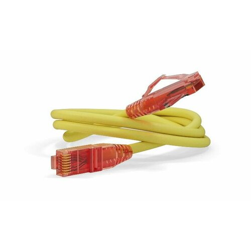 Patch Cord UTP (коммутационный шнур витая пара) Hyperline PC-LPM-UTP-RJ45-RJ45-C5e-0.3M-LSZH-YL желтый, Желтый