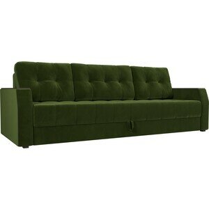 фото Диван-еврокнижка АртМебель Атлант БС микровельвет зеленый