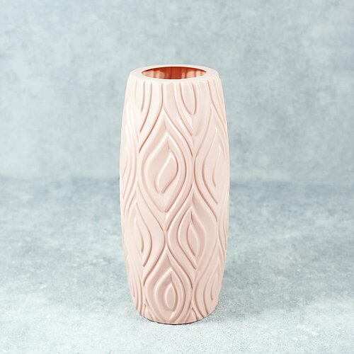 Ваза для цветов 23x10см пластик розовая 449₽