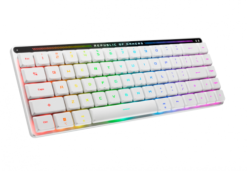 Клавиатура беспроводная механическая ASUS ROG Falchion RX Low Profile (Red switch), USB, Bluetooth/Wireless, RGB, Белый, 90MP03EC-BKRA10 - фото №1