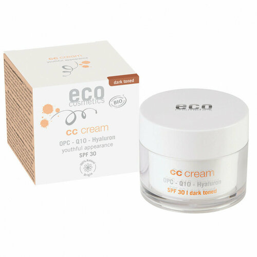 ECO-Cosmetics Тональный CC-крем SPF 30 c Q10 и гиалуроном темный 50 мл 7977₽