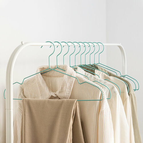 Набор из десяти вешалок-плечиков Biruza Moroshka цвет Бирюзовый 980₽