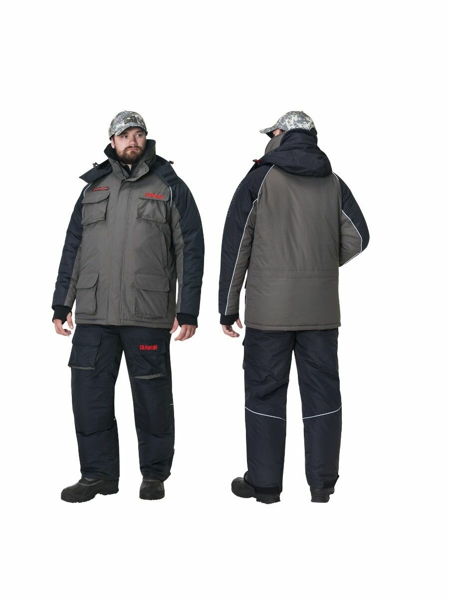 фото Костюм зимний Alaskan Russian Mission бордовый-черный р.2XL (54-56)/ куртка c полукомбинезоном