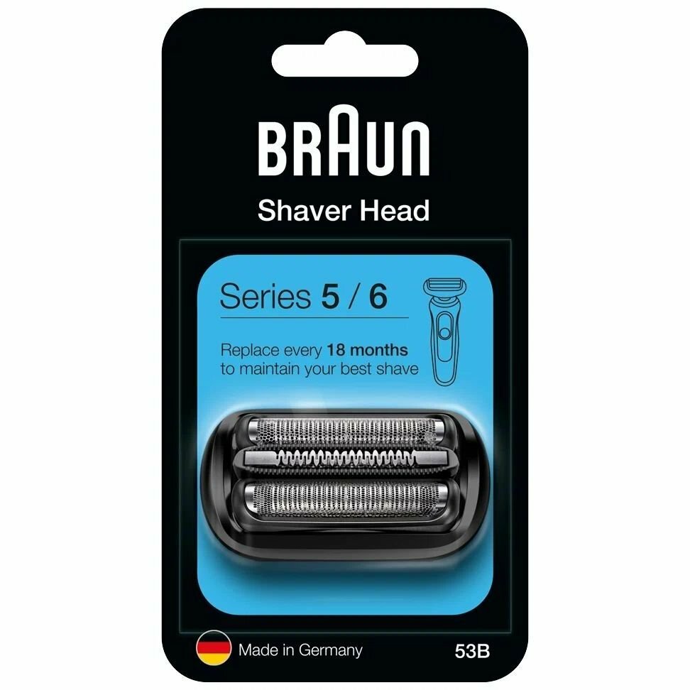 Бритвенный блок Braun Kombipack 53B, для Braun Series, нержавеющая сталь, черный, серебристый