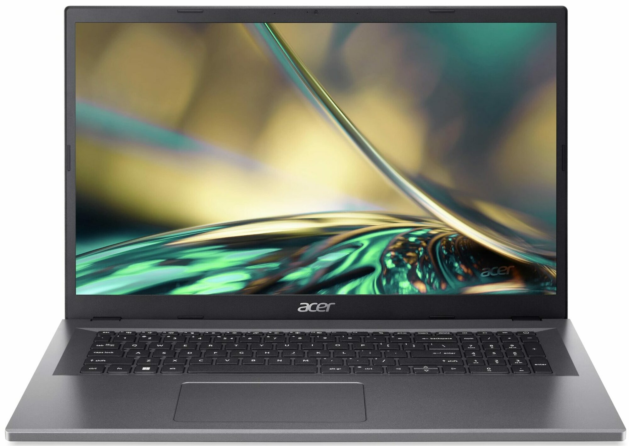 Ноутбук Acer Aspire 3 A317-55P NX. KDKEL.004, 17.3", IPS, Intel Core i3 N305 1.8ГГц, 8-ядерный, 8ГБ LPDDR5, 512ГБ SSD, Intel UHD Graphics, без операционной системы, серебристый — фото 1