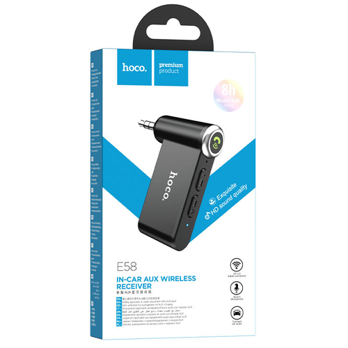 Bluetooth адаптер для магнитолы Hoco E58 BT50140mAh8чAUX черный 99000₽