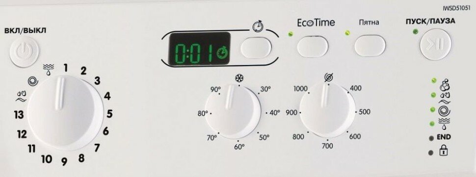 фото Стиральная машина Indesit IWSD 51051 CIS класс: A загр. фронтальная макс:5кг белый