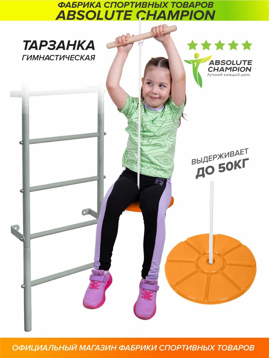 Тарзанка "Будущий чемпион". Тарзанка с деревянной ручкой Absolute Champion