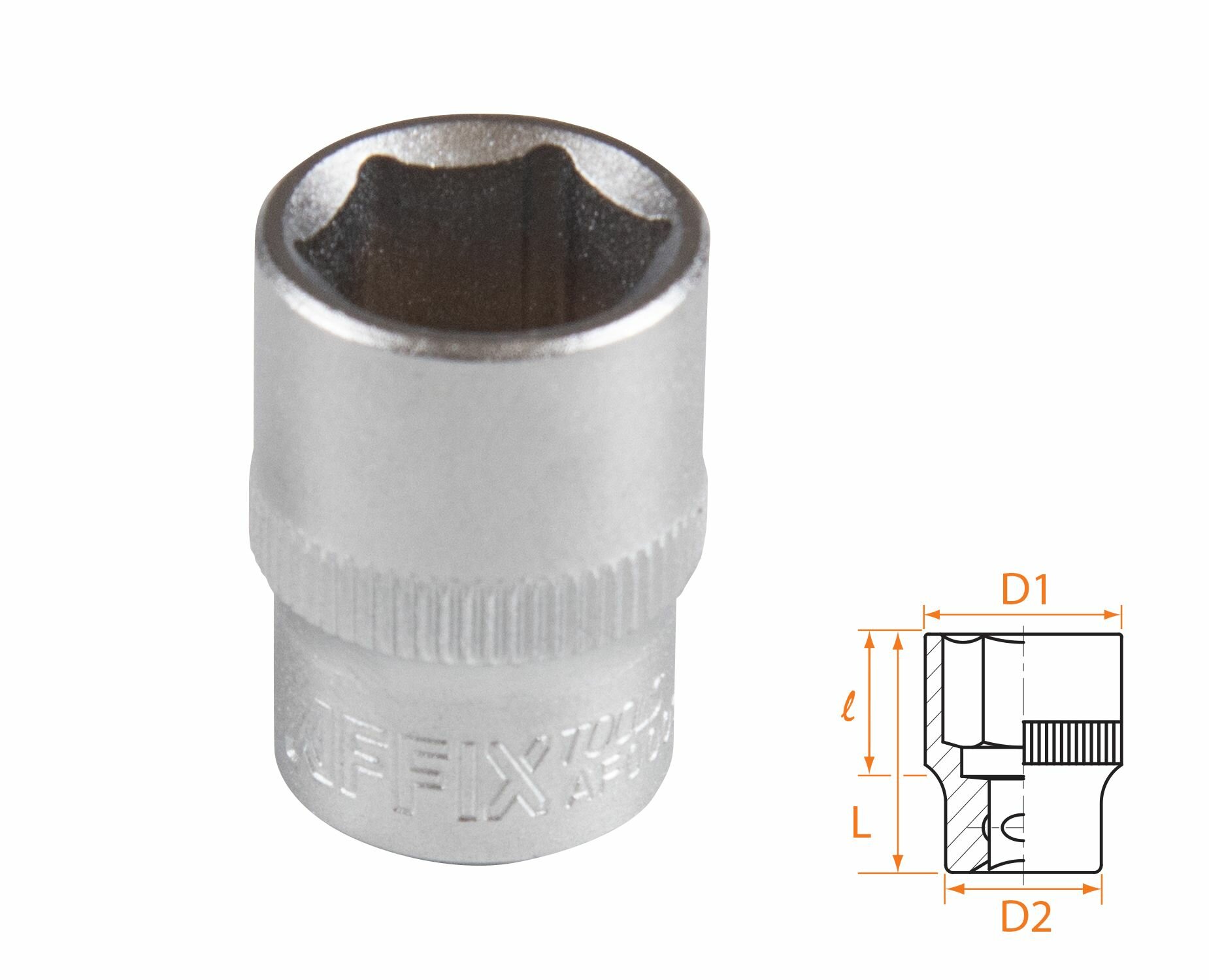 AFFIX Головка торцевая стандартная шестигранная 3/8", 14 мм AF00030014