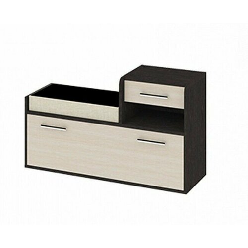 Юнис тумба-обувница Дуб молочный 8622/ Венге Цаво 3354 130x52