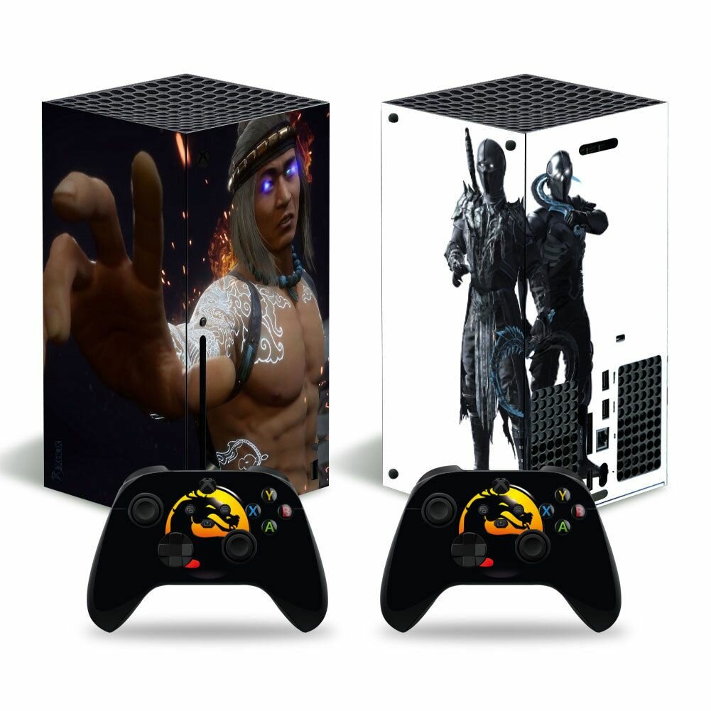 Защитная пленка на консоль и контроллеры Xbox Series X/ Наклейка виниловая на игровую приставку Microsoft Xbox X/ Защитный чехол