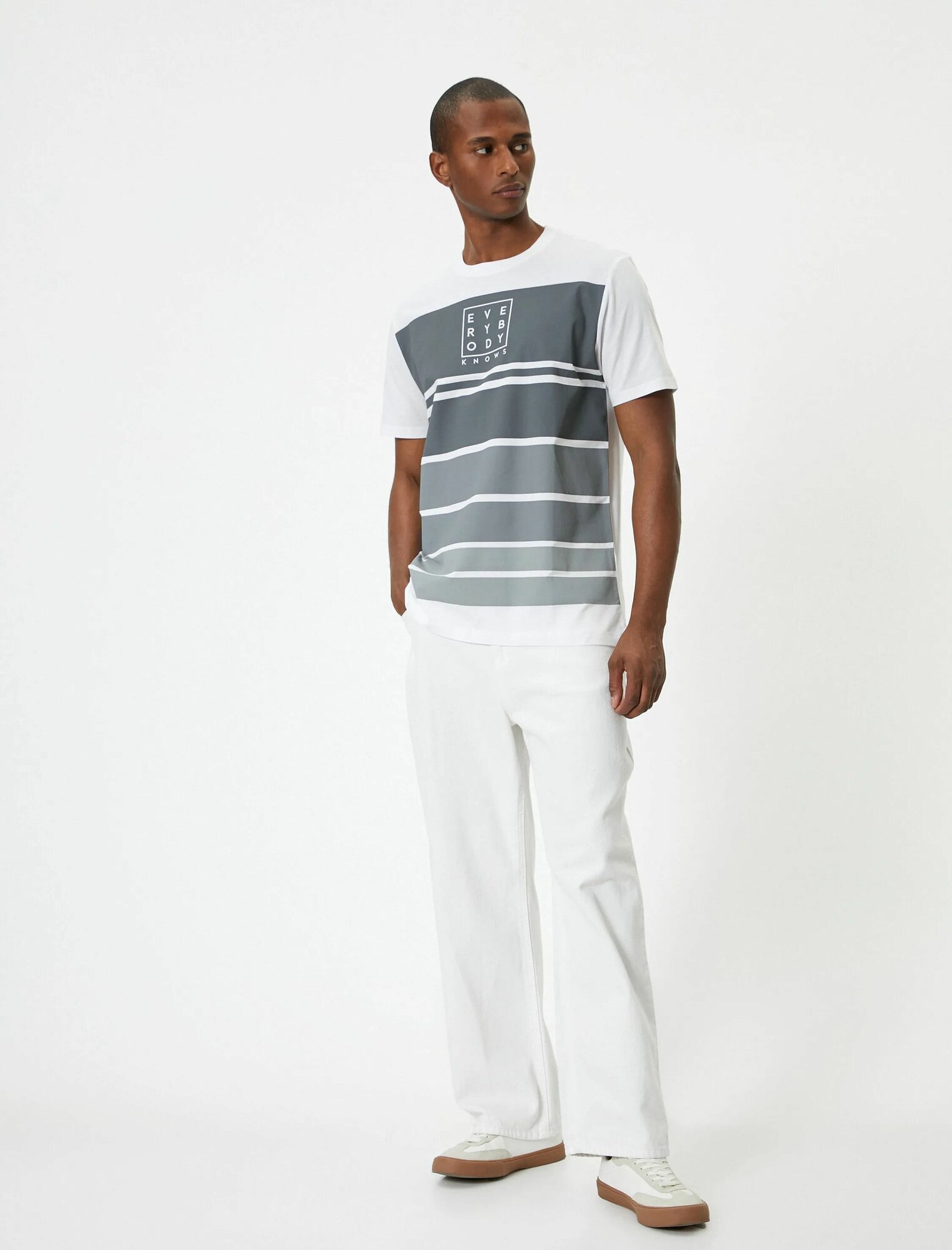 Футболка KOTON, размер XL, белый — фото 1