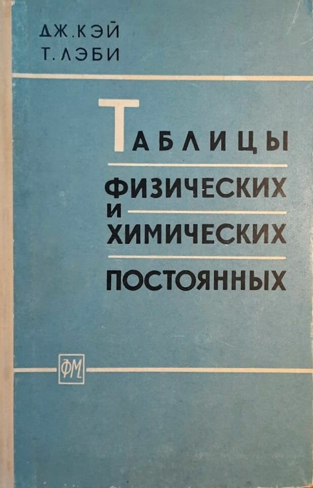 Таблицы физических и химических показателей
