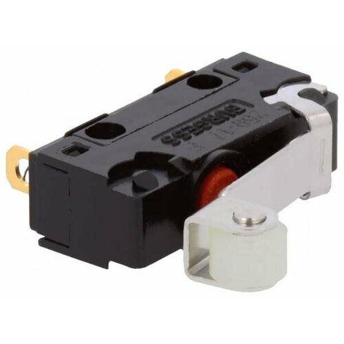 Микропереключатель SAIA V4NCST7C2-AR10, SNAP ACTION, с рычагом (с роликом), SPST-NC, 5A 250ВAC, под пайку, 1шт