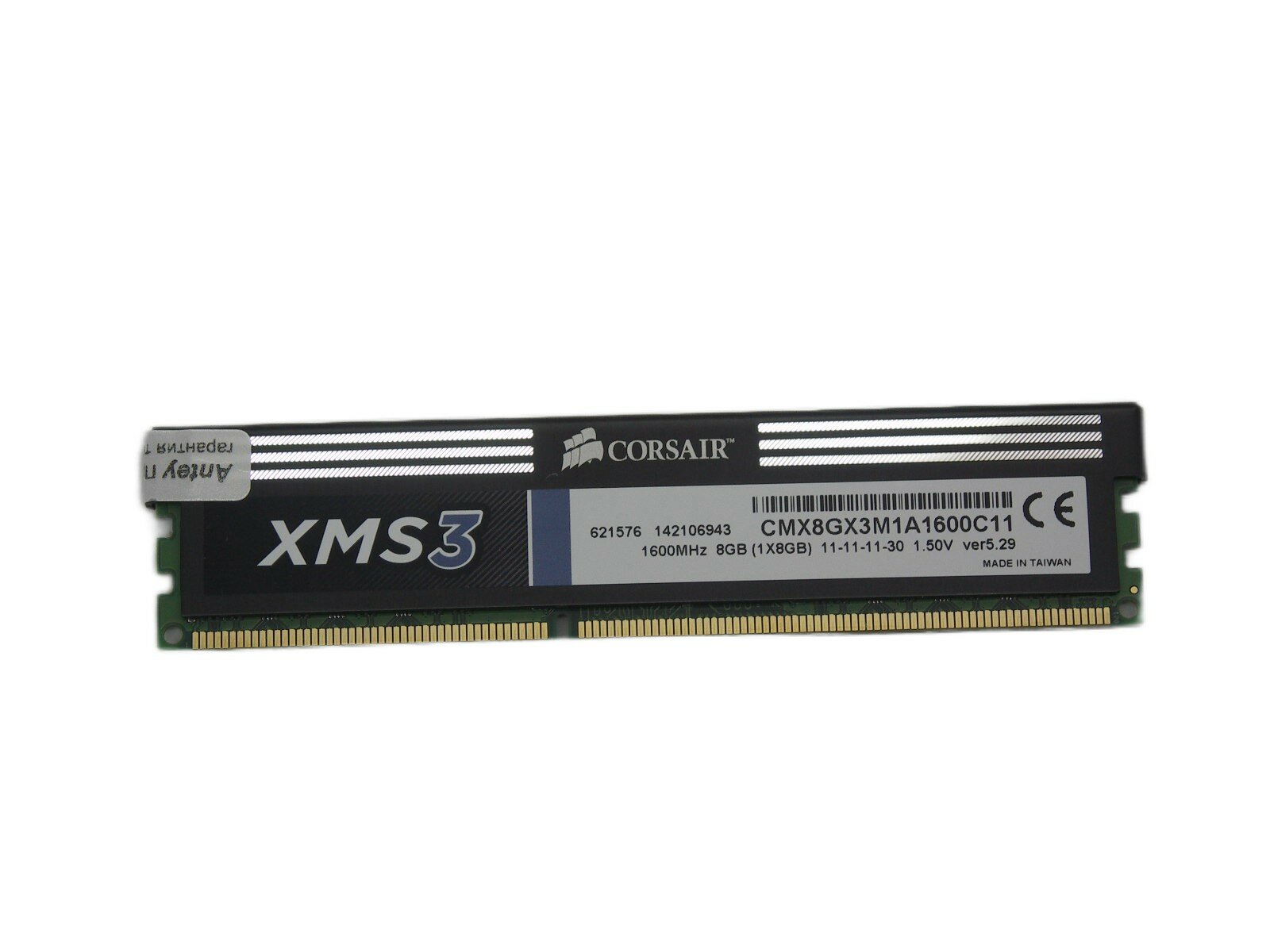 Модуль памяти DIMM DDR3 8Gb 1600Mhz PC-12800 Corsair XMS3 CMX8GX3M1A1600C11