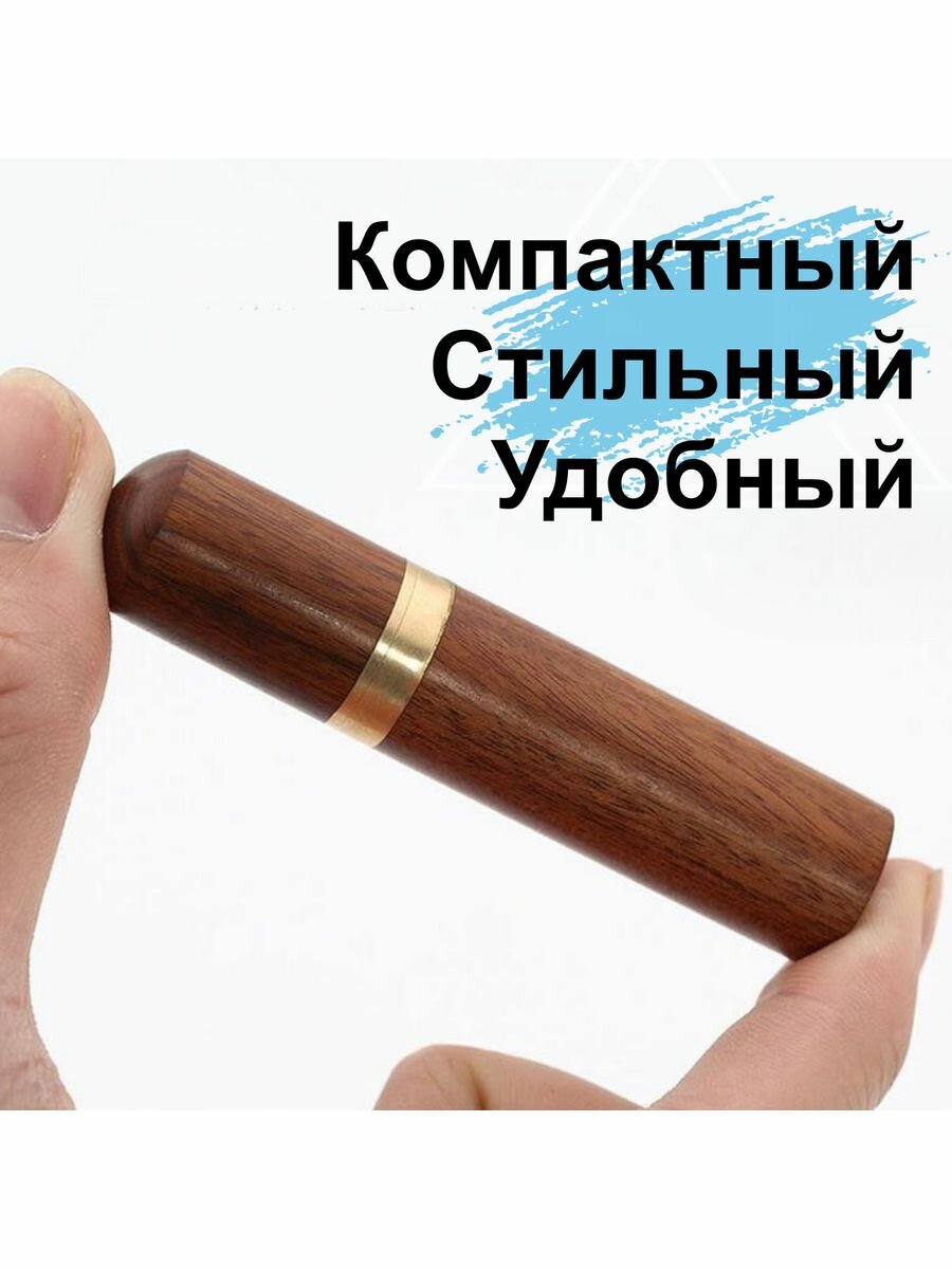 Набор игл, в деревянном тубусе, для слабовидящих, нержавеющая сталь, 30 шт, коричневый — фото 1
