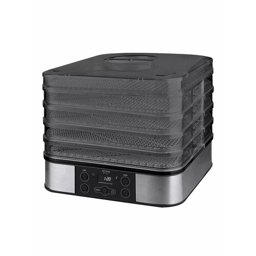 Дегидратор сушилка для овощей электросушилка STINGRAY ST-FD700B 9 поддонов 1 основной 4 разборных 2 для пастилы 2 для ягод черный жемчуг 7975₽