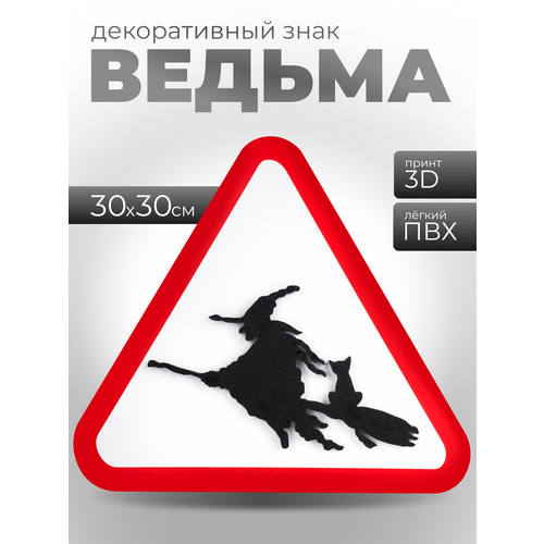 фото 3d постер "ведьма" (32х32 см.). картина в подарок / декор для детской комнаты / постер в офис. house interio