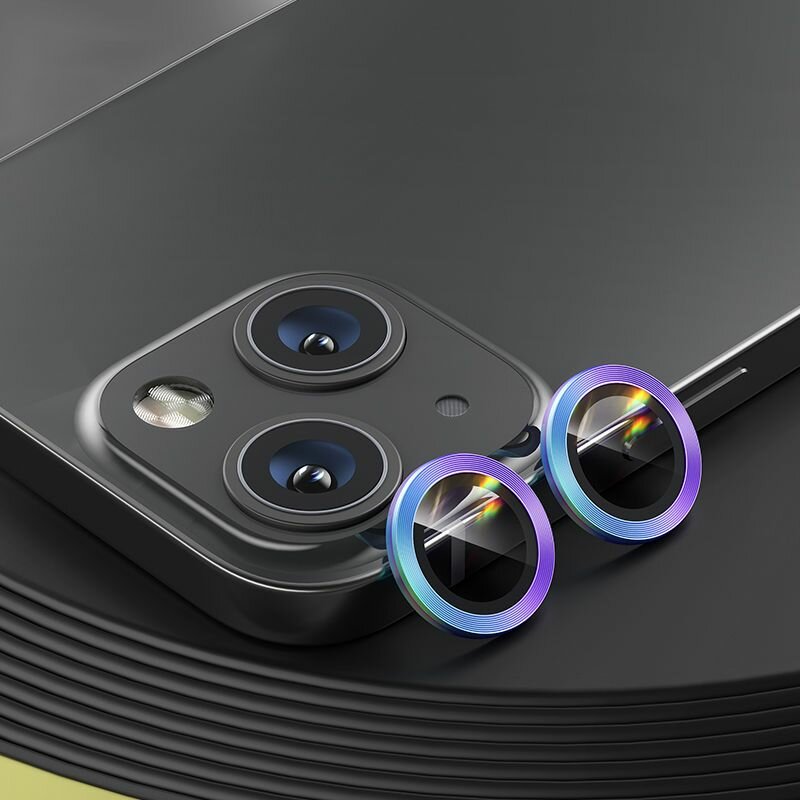 Защитные стекла(линзы) фиолетовые для камеры iPhone 14 / 14 Plus и iPhone 15 / 15 Plus