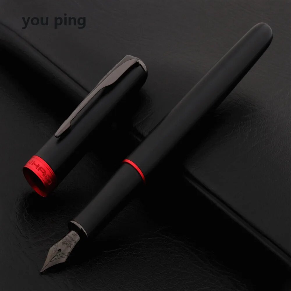 Jinhao 75 металлическая перьевая ручка черная красная