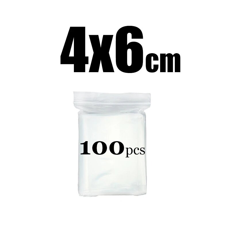 Caoom Прозрачные пластиковые пакеты с замком на молнии, Thick 3.2MIL(0.08mm), Белый