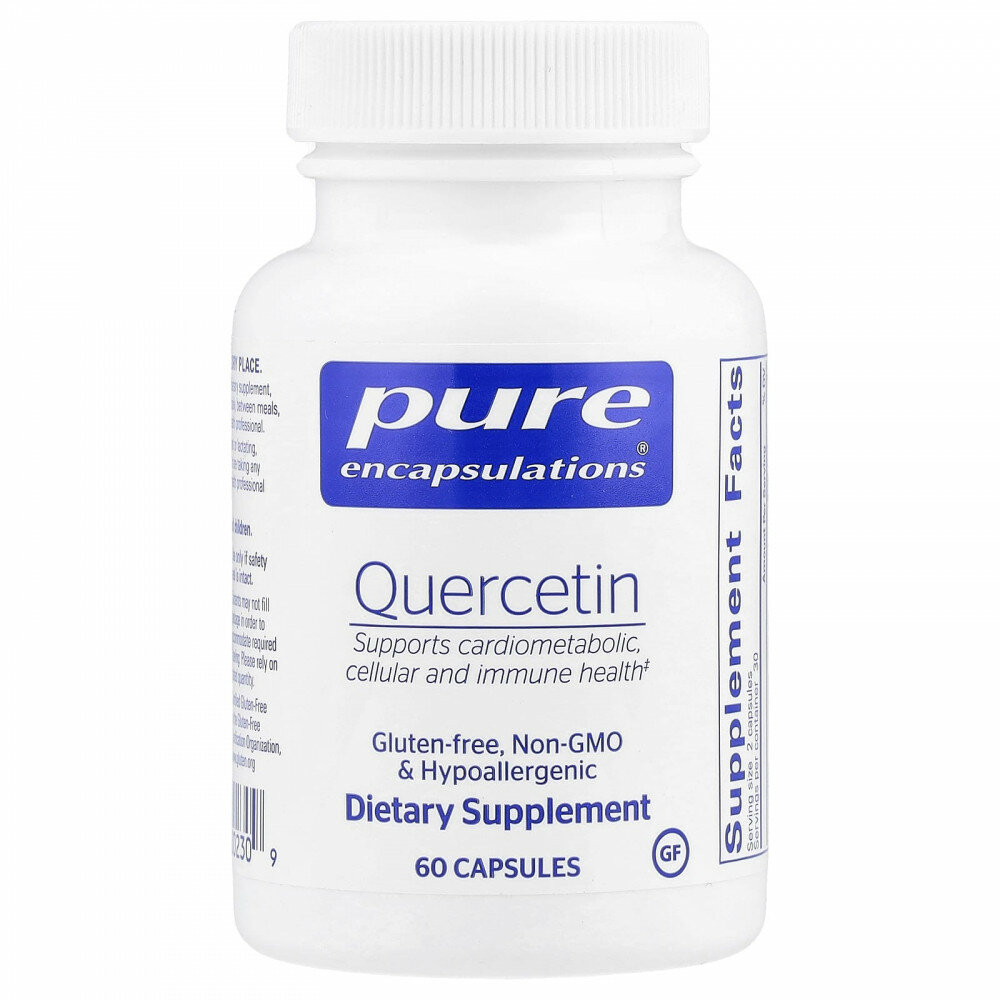 Pure Encapsulations, Кверцетин, 60 капсул (250 мг на капсулу)