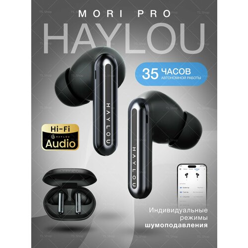 Наушники беспроводные с микрофоном Haylou Mori Pro три режима активного шумоподавления черные 299900₽