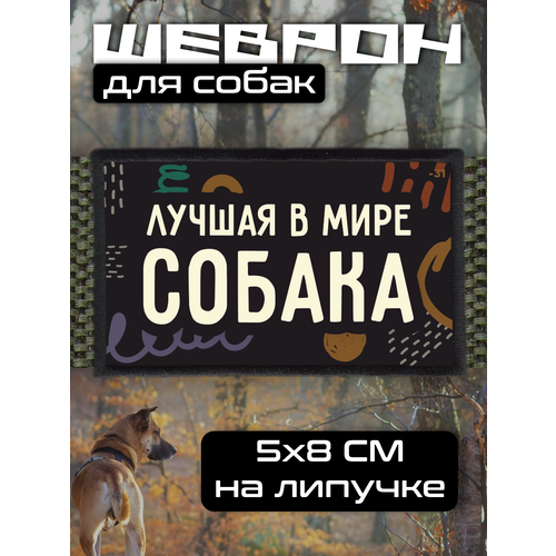 Шеврон на липучке для собак Лучшая в мире собака 330₽